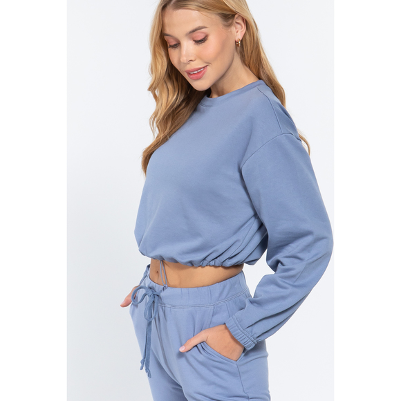 Adjustable Waist French Terry Top - Picture 3 of 7